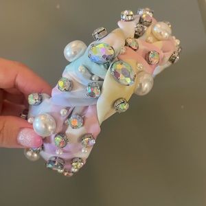 Lele Sadoughi x Stoney Clover pastel gingham headband